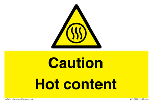 Caution Hot content